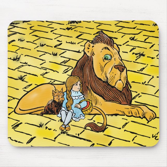 Mousepad Feiticeiro de Oz, Dorothy e Toto com Leão (Frente)