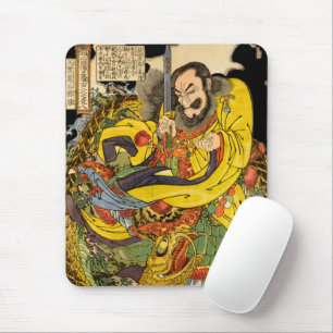 Mousepad Feiticeiro japonês evocando um dragão de tempest
