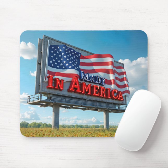 Mousepad Feito Em Outdoor Americano No Campo De Flor Selvag (Com mouse)
