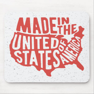 Mousepad Feito na tipografia dos Estados Unidos da América