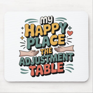 Mousepad Felicidade de Ajuste Quiropraxico para Alívio da D