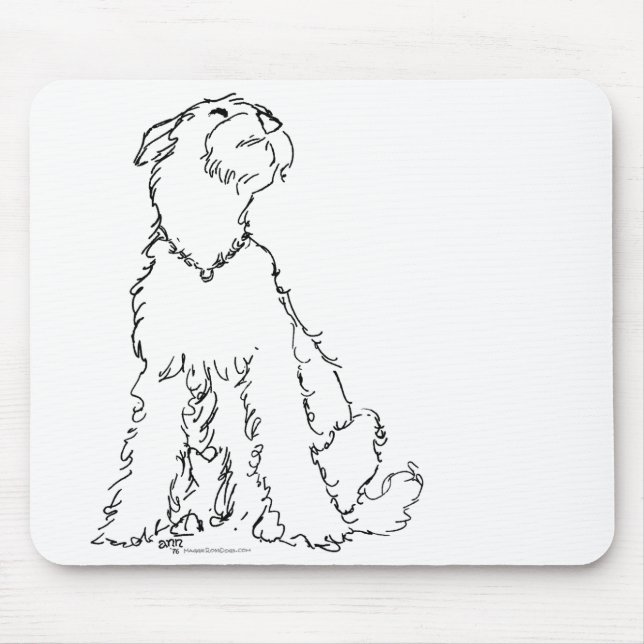 Mousepad Felicidade do Airedale, Welsh ou Lakeland Terrier (Frente)
