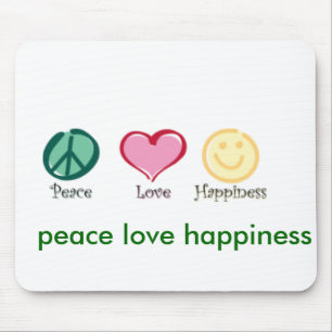 Mousepad felicidade do amor da paz, felicidade do amor da