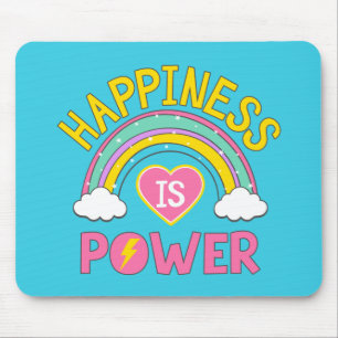 Mousepad Felicidade é Arco-Íris de Potência
