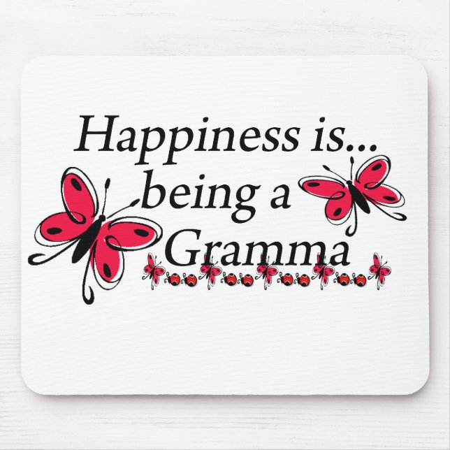 Mousepad Felicidade é ser uma Gramma BORBOLETA (Frente)