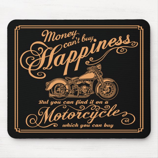 Mousepad Felicidade - motocicleta (Frente)