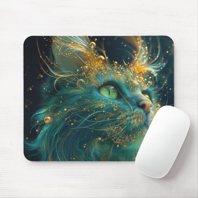 Mousepad Felino Místico (Com mouse)