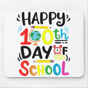 Mousepad Feliz 100º Dia da Escola 100 Dias de Ensino Escola
