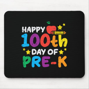 Mousepad Feliz 100º Dia Da Maçã Pré K 100 Dias Chá Escolar