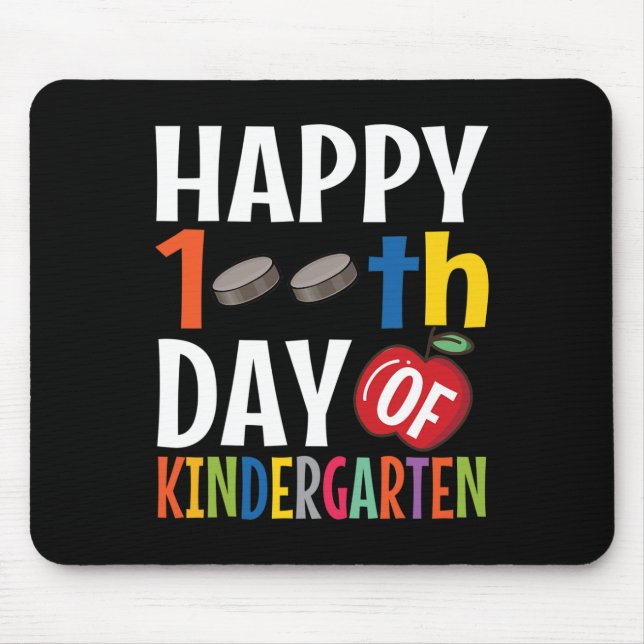 Mousepad Feliz 100º Dia de Professores Do Pré-Jardim Infant (Frente)