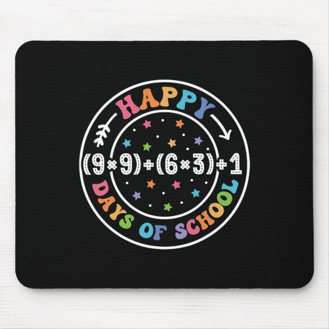 Mousepad Feliz 100 Dias De Fórmula De Matemática Escolar 10 (Frente)