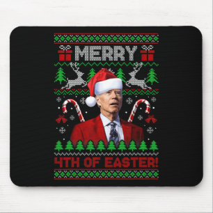 Mousepad Feliz 4º Da Diversão Páscoa Joe Biden Natal Feio 2