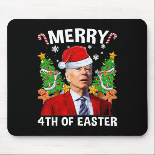 Mousepad Feliz 4º Da Páscoa Engraçada Biden Feia De Natal