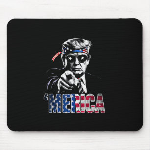 Mousepad Feliz 4 de Julho América Trump Bandeira Americana