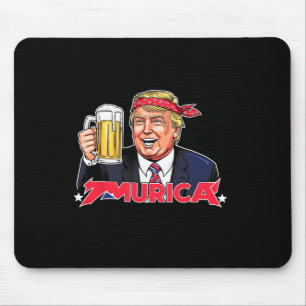 Mousepad Feliz 4 de julho Bandeira Americana Merica Trump