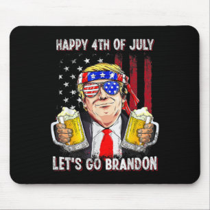 Mousepad Feliz 4 de Julho Vamos Tomar Cerveja Brandon Trump