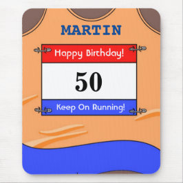 Mousepad Feliz 50º Aniversário Tapete de Rato para um Corr
