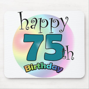 Mousepad Feliz 75 anos (blauw)