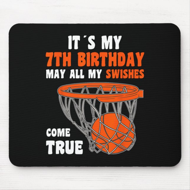 Mousepad Feliz 7 de aniversário de 7 anos Bysketbyll 7 (Frente)