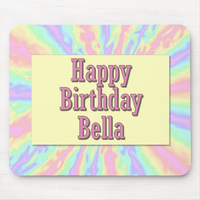 Mousepad Feliz aniversario Bella (Frente)