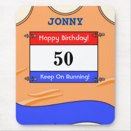 Mousepad Feliz Aniversário de 50 anos Mouse Mat para um Cor