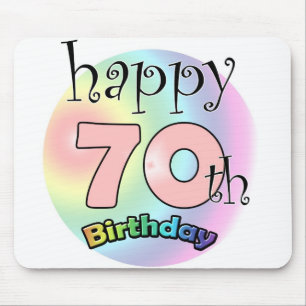 Mousepad Feliz aniversário de 70 (roze)