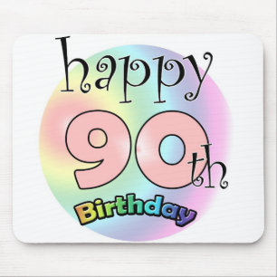 Mousepad Feliz aniversário de 90 (roze)