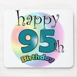 Mousepad Feliz aniversário de 95 anos (blauw)