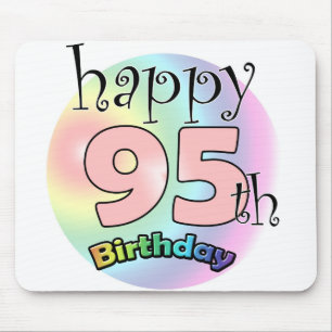 Mousepad Feliz aniversário de 95 anos (roze)