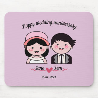 Mousepad Feliz aniversário de casamento