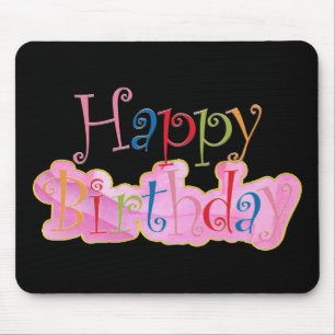 Mousepad Feliz aniversário do Pad do Mouse