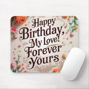 Mousepad Feliz Aniversário Meu Amor - Romântico