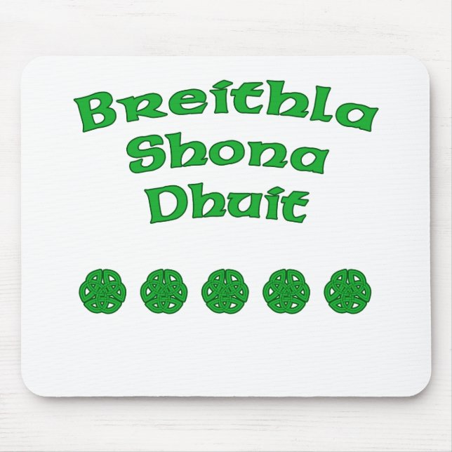Mousepad Feliz aniversario no irlandês (Frente)