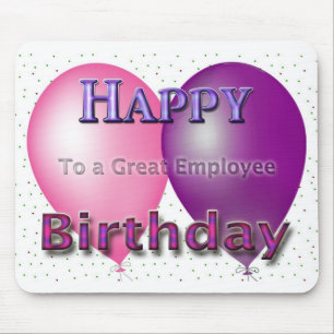 Mousepad Feliz Aniversário Para Um Funcionário Excelente