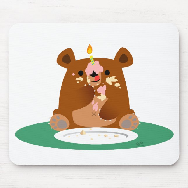 Mousepad Feliz aniversario, pouco urso!! (Frente)