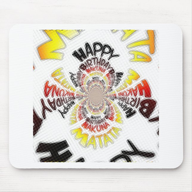 Mousepad Feliz Aniversário Tenha Um Bom Dia (Frente)