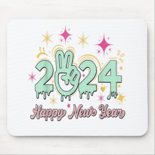 Mousepad Feliz ano novo 2024 Adeus 2023 Olá 2024