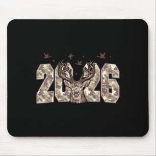 Mousepad Feliz Ano Novo 2026 Caça ao Veado Camo Camuflagem
