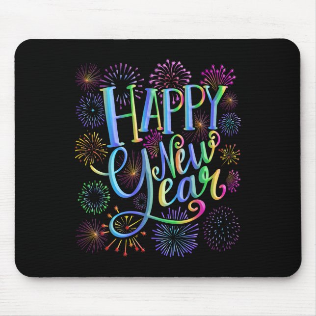 Mousepad Feliz ano novo 2026 Fireworks (Frente)