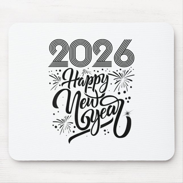 Mousepad Feliz ano novo 2026 Fireworks _1 (Frente)