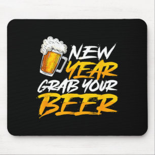 Mousepad Feliz Ano Novo Pegue Sua Cerveja Engraçado Réveill