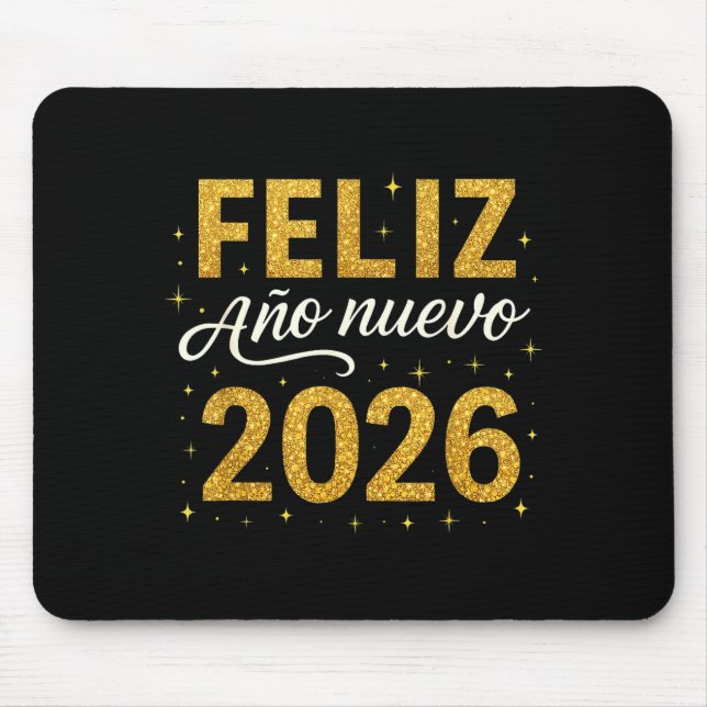 Mousepad Feliz Año Nuevo 2026 New Year Spanish Fiesta Firew (Frente)