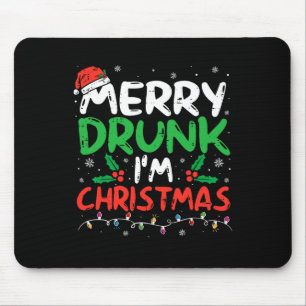 Mousepad Feliz Bebado Sou a Piada de Papais noeis engraçada
