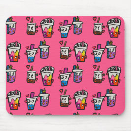 Mousepad Feliz Boba Tea Bubble Teas Bobas Kawaii