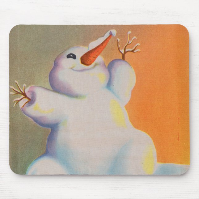 Mousepad feliz boneco de neve (Frente)