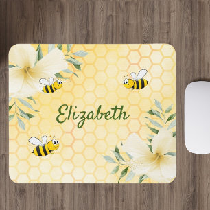 Mousepad Feliz bumbum abelhas amarelas melada pente de verã