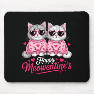 Mousepad Feliz Casal de Gatos Românticos Meowentinos de Val