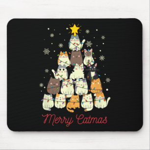 Mousepad Feliz Catmas Árvore de Natal do Gato