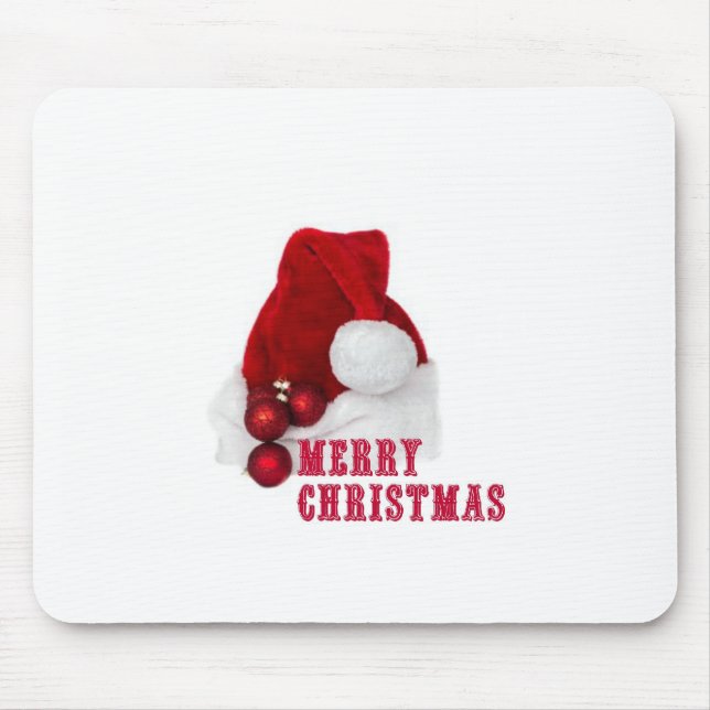 Mousepad Feliz Chapéu de Natal (Frente)