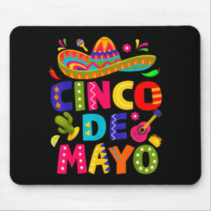 Mousepad Feliz cinco de maio mexicano chapéu margaritaFeliz